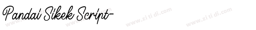 Pandai Sikek Script字体转换